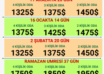 Kasım’da,Aralık’ta Şubat 20 Günlük umre